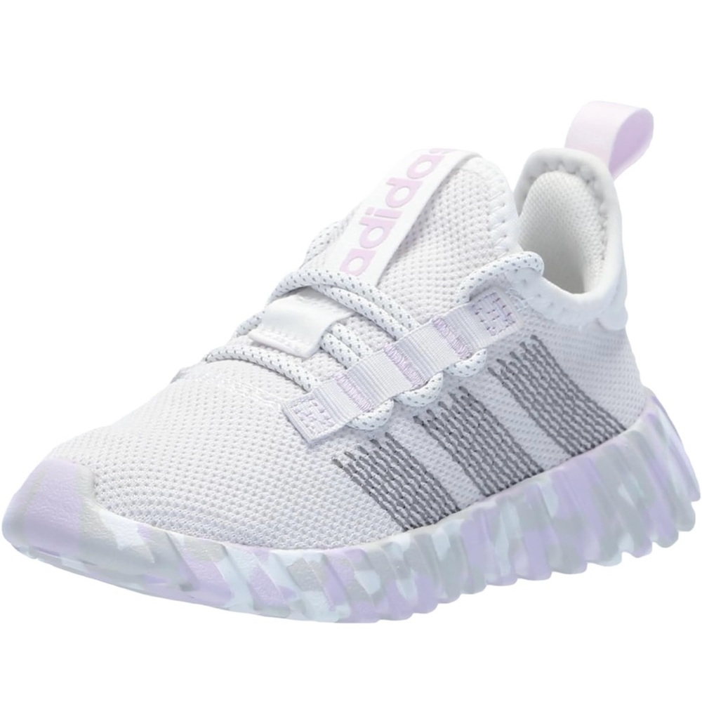 Adidas Kids White and Purple Sneakers